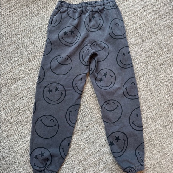 GAP Kids x Smiley World Charcoal Joggers with Smiley Face Design - Picture 3 of 4